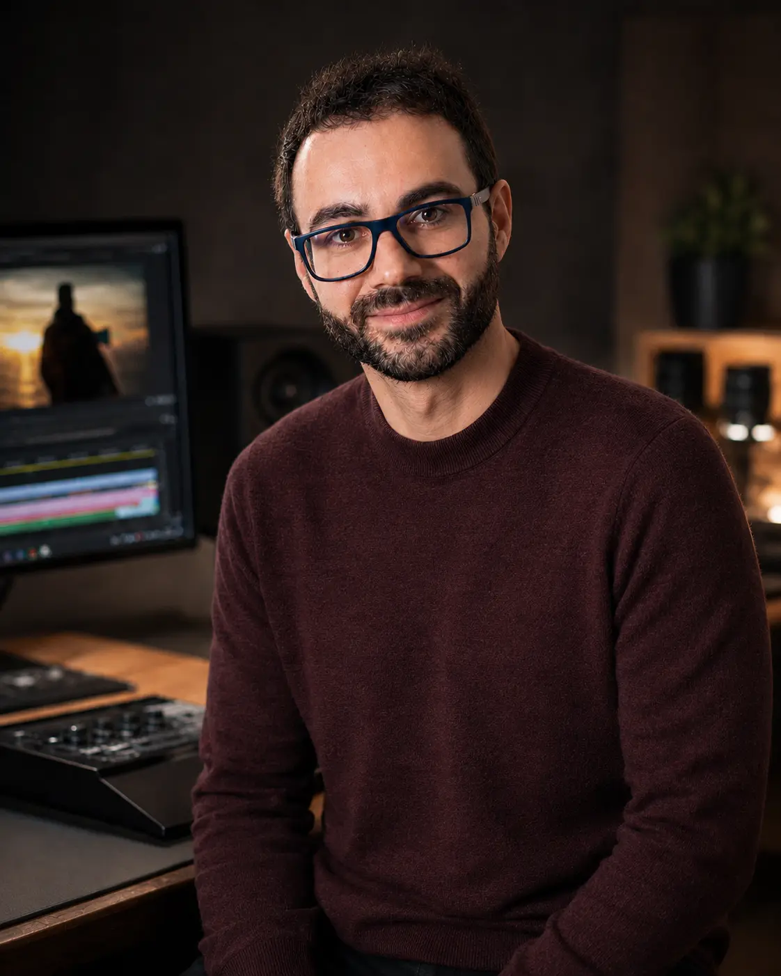JC Antunes in his editing studio